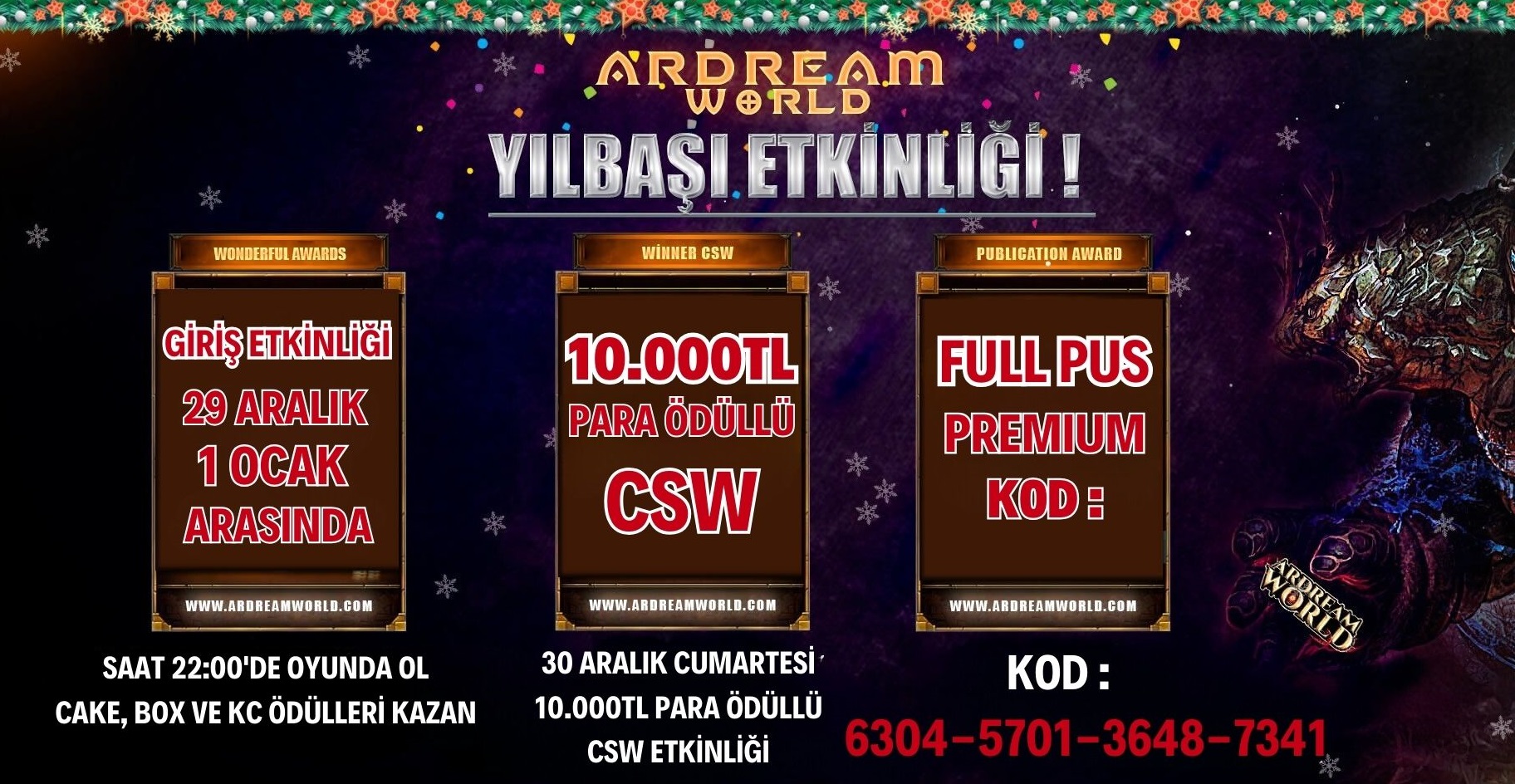 Yılbaşına Özel Etkinlikler Sizlerle !!